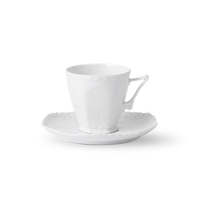 コーヒーカップ&ソーサー 140ml(カップ & ソーサー,税込10,000円以上,ホワイトフルーテッド フルレース,男性への贈り物,バレンタインデーの贈り物)