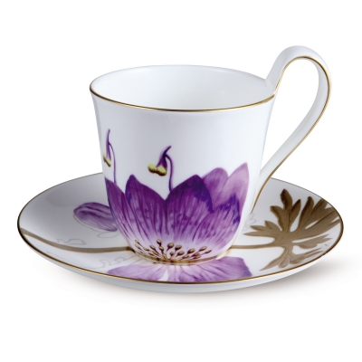 フローラ ハイハンドル カップ＆ソーサー パンジー