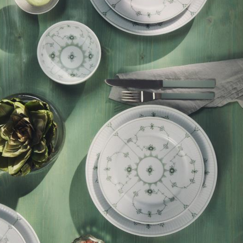 グリーンフルーテッド プレイン ボウル 13㎝