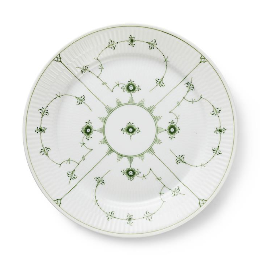 グリーンフルーテッド プレイン プレート 27㎝(税込10,000円以上)