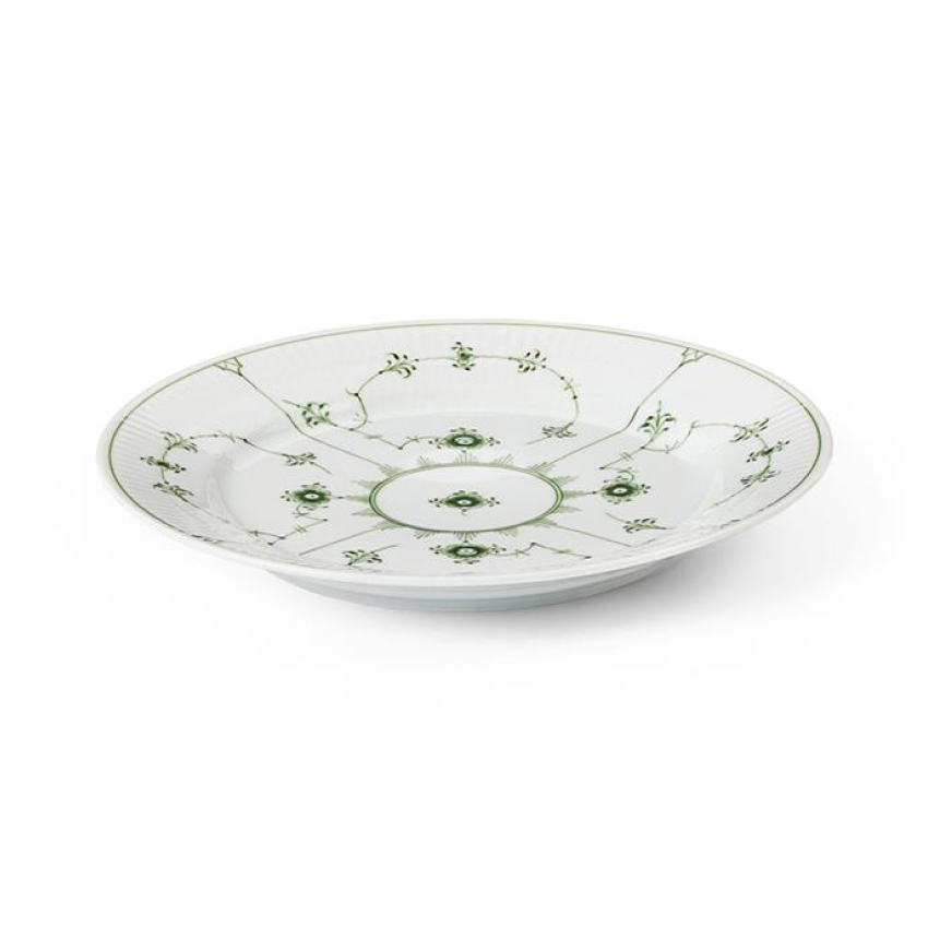 グリーンフルーテッド プレイン プレート 22㎝(プレート ・ ディッシュ)