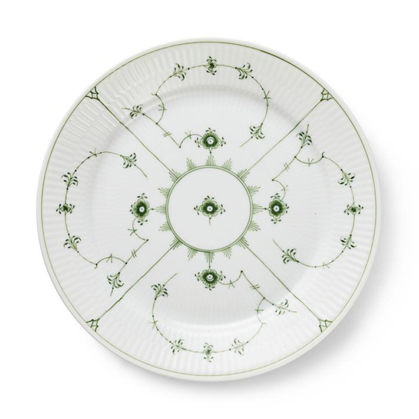 グリーンフルーテッド プレイン プレート 27㎝(プレート ・ ディッシュ)