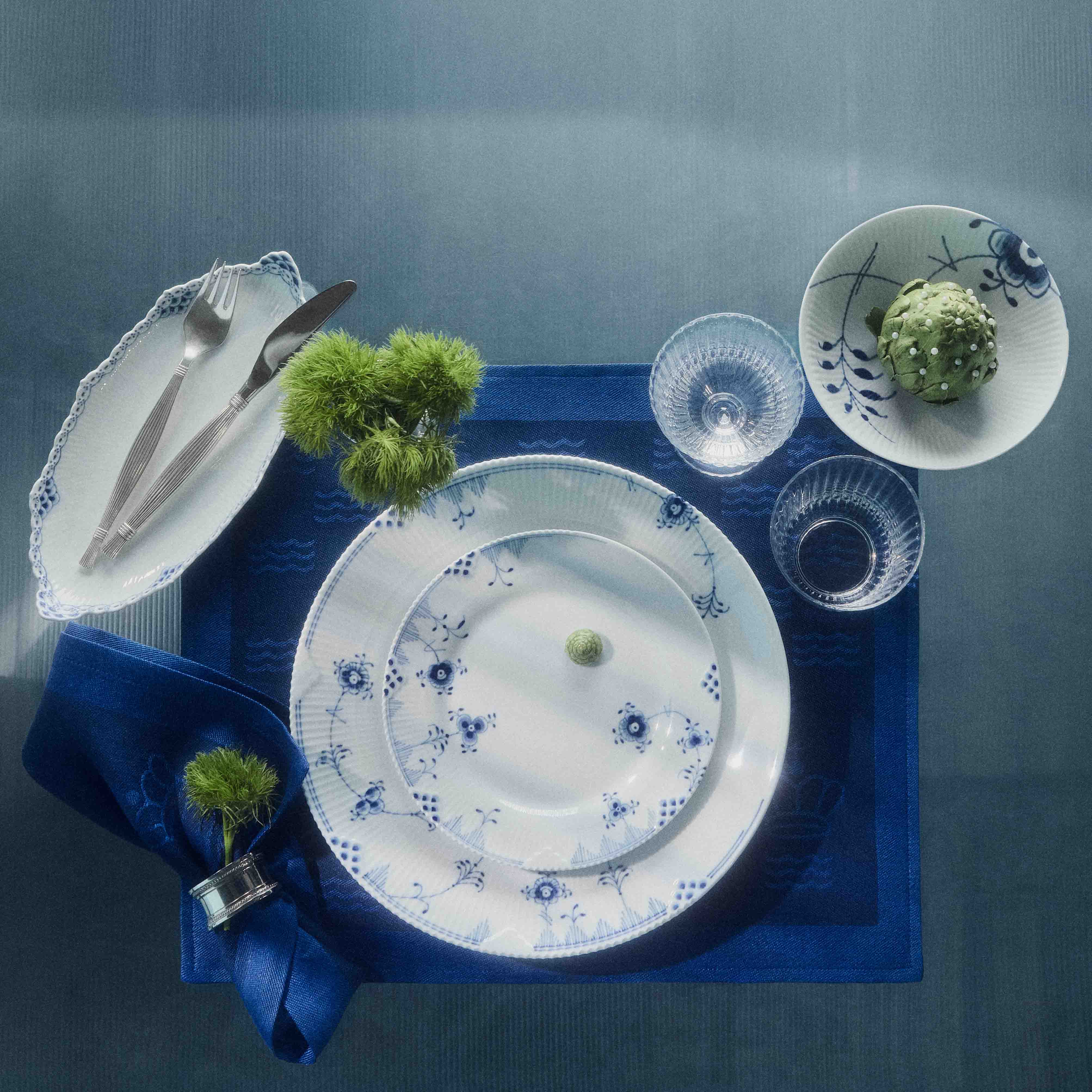 ウェーブ プレイスマット ブルー 2枚セット