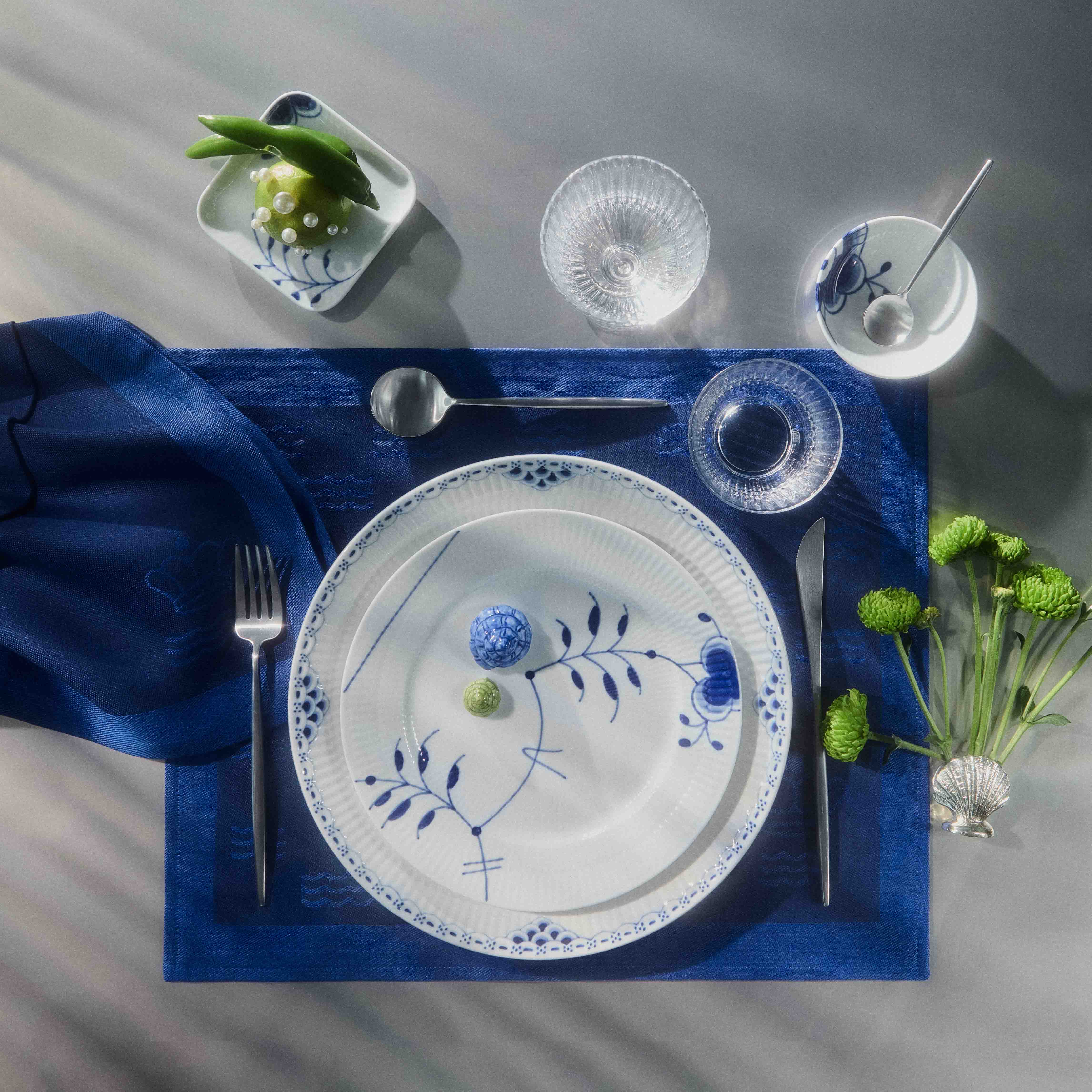 ウェーブ プレイスマット ブルー 2枚セット