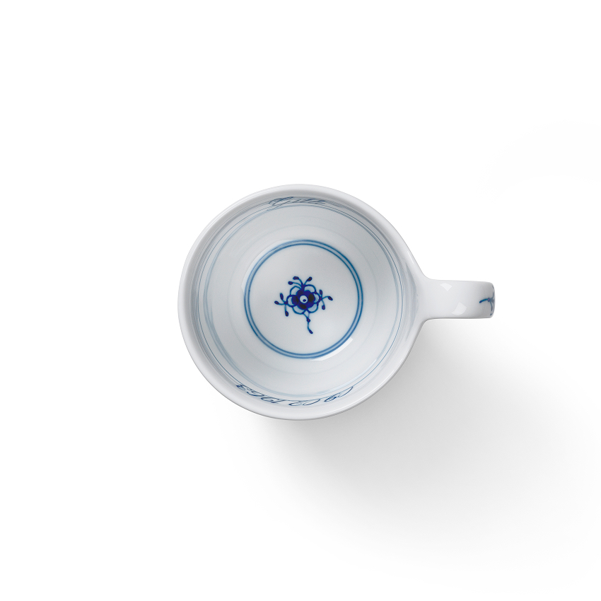 【期間・店舗限定 名入れ承ります】 ブルーフルーテッド プレイン ハイハンドルマグ 330ml ビスポーク