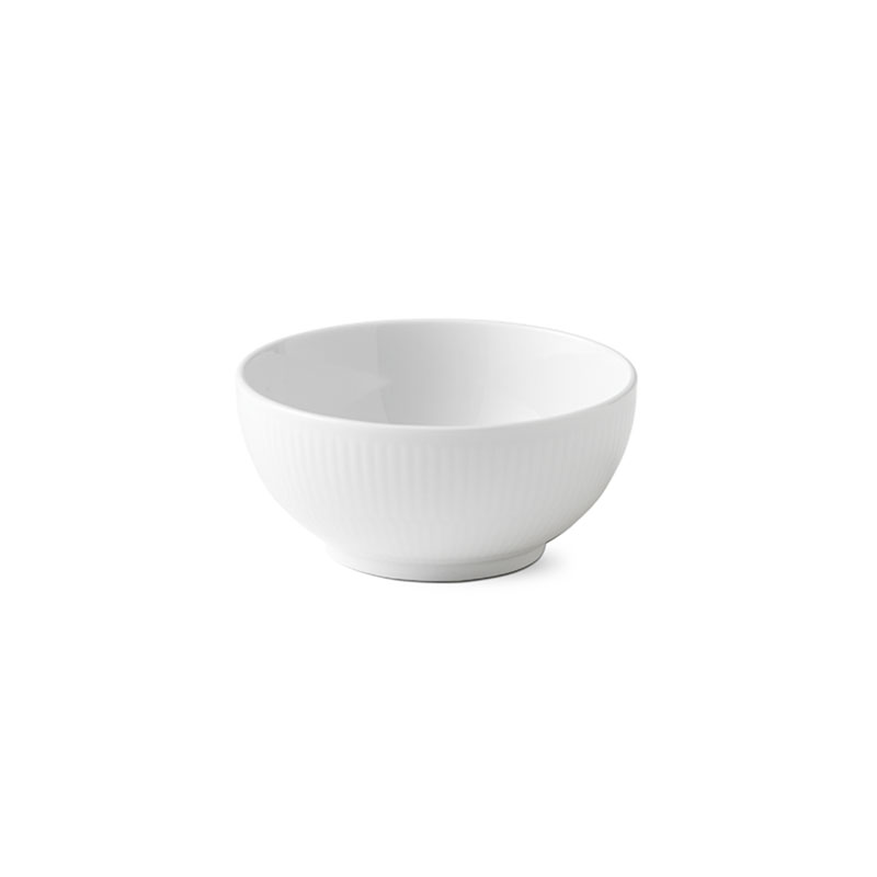 ホワイトフルーテッド ボウル 13cm