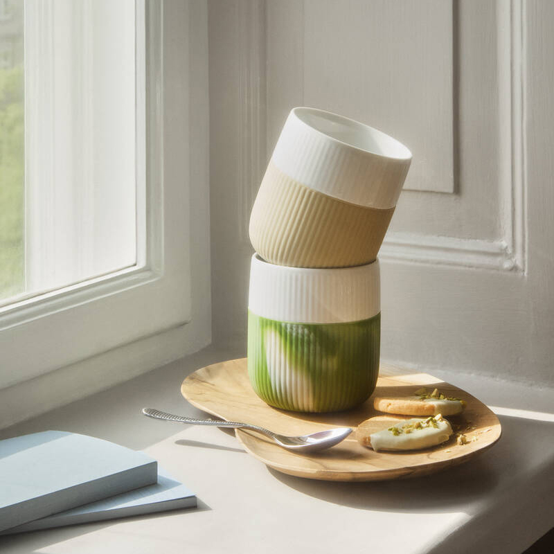 フルーテッド コントラスト マグ マーブル グラス 380ML
