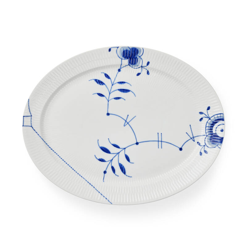 ブルーフルーテッド メガ オーバルディッシュ #9(ブルーフルーテッド メガ)