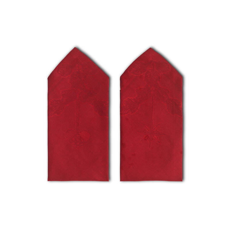 スターフルーテッド クリスマス ナプキン レッド 2枚セット(クリスマスアイテム)