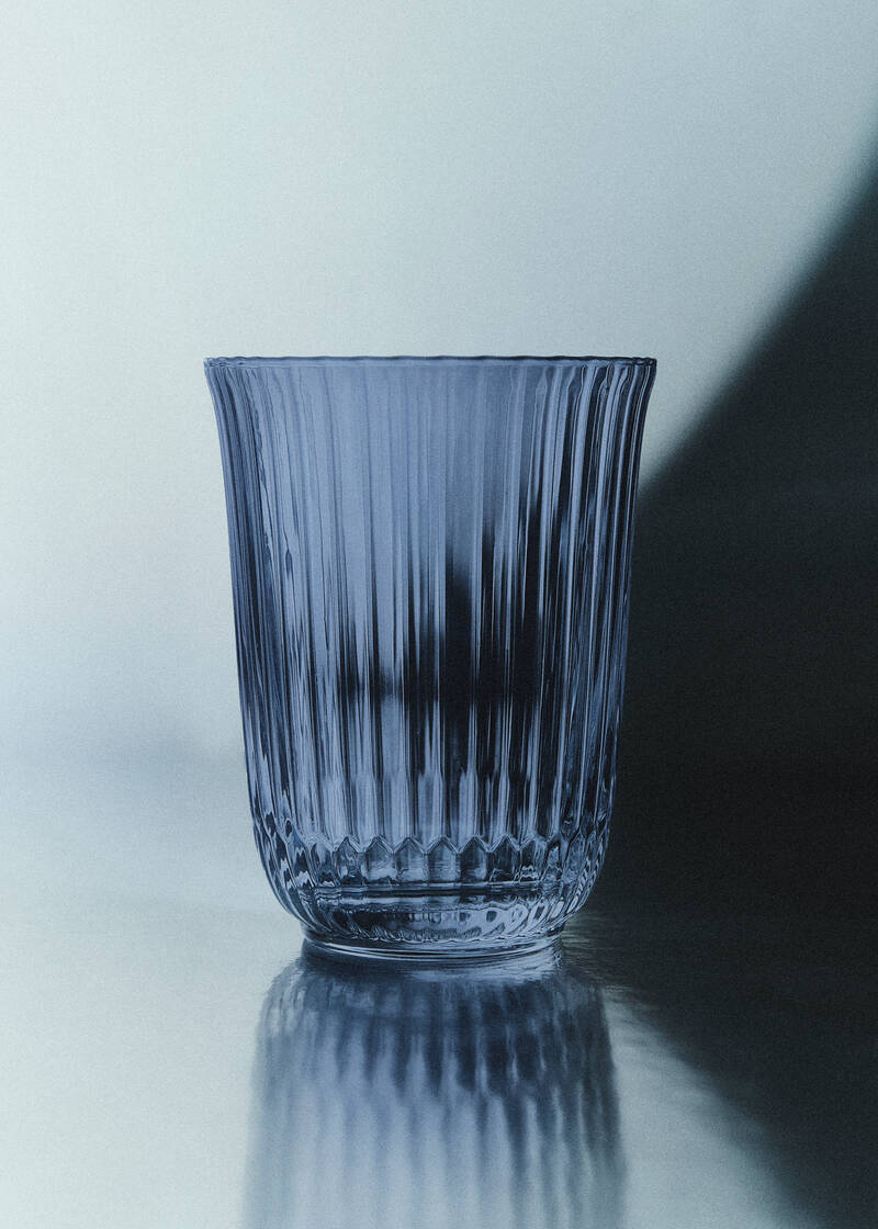 ウェーブ グラス ハイボール ブルー ペア