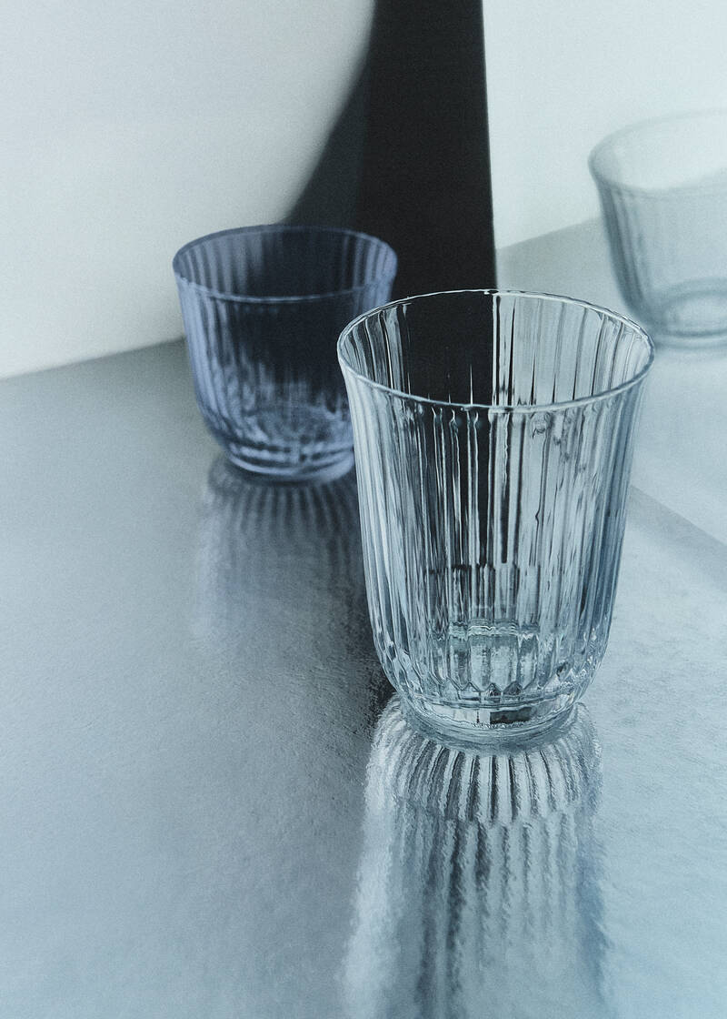 ウェーブ グラス ウォーター ブルー ペア