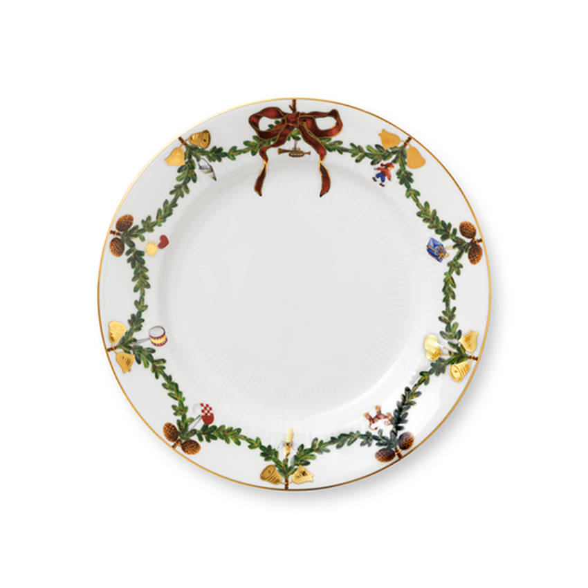 スターフルーテッド クリスマス プレート 21cm